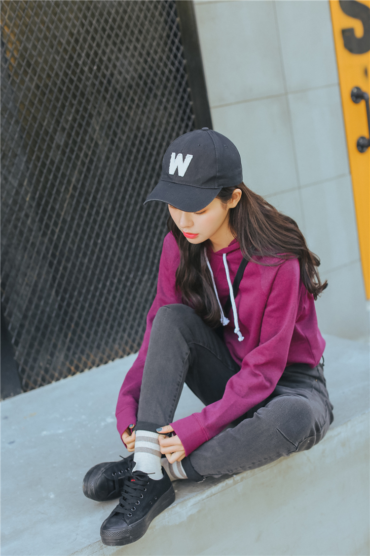 yoke实拍秋季新款 黑灰色 锥形牛仔裤女