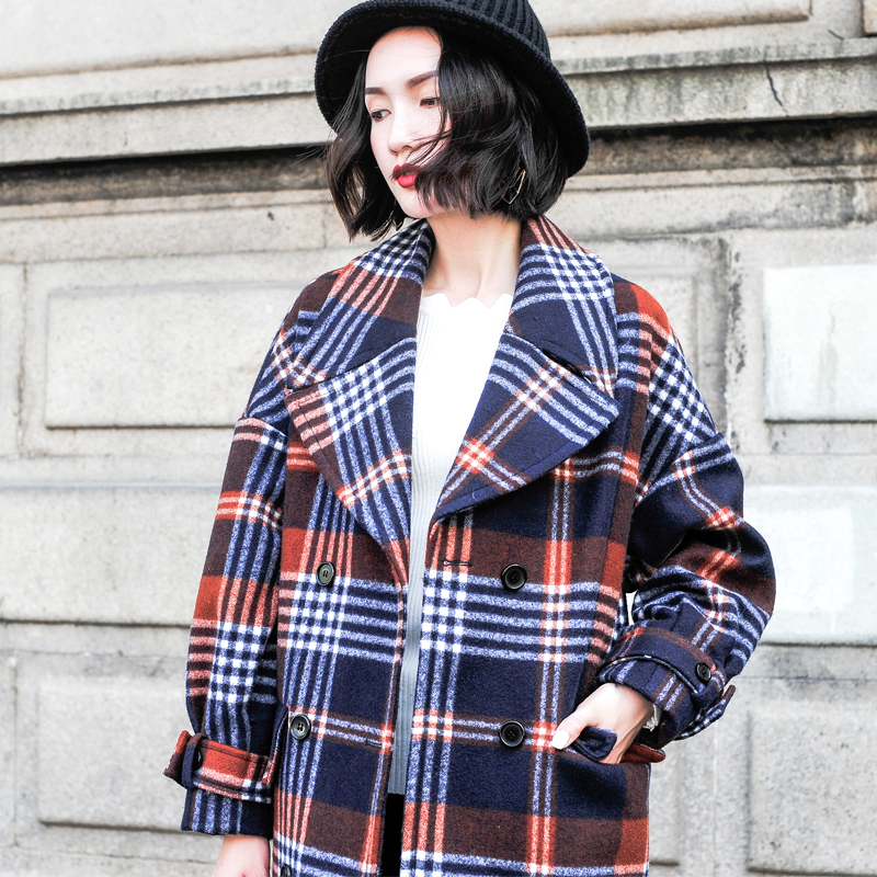 MEIZO STUDIO冬季新品原创设计宽松韩版时尚中长款厚款呢大衣外套
