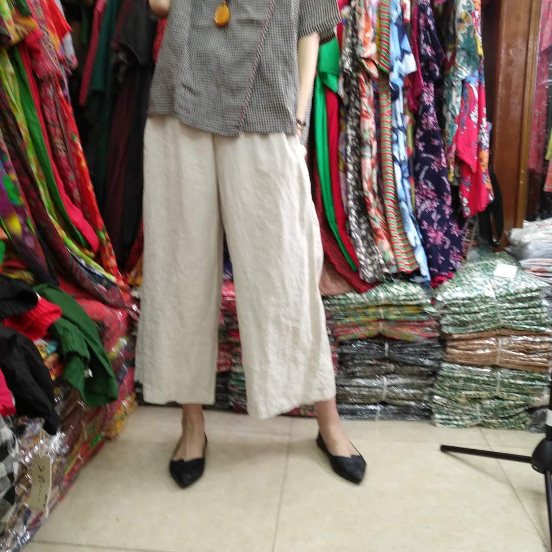 夏季新款品质女装麻料休闲裤 GGd2f051-013
