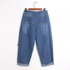 秋季新款个性破洞欧版牛仔裤