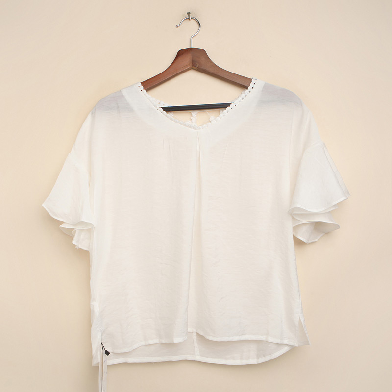 2018DC夏季新款后背蕾丝衬衫 DC1F0059-1883