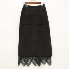 新款时尚针织蕾丝裙