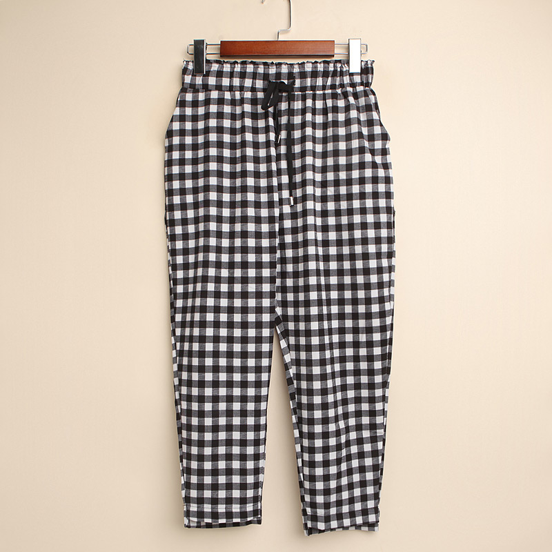 2018TNN新款格子松紧休闲裤 AA1F0141-557