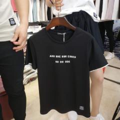 2018新款立体英文印花男装T恤D4F005-7787