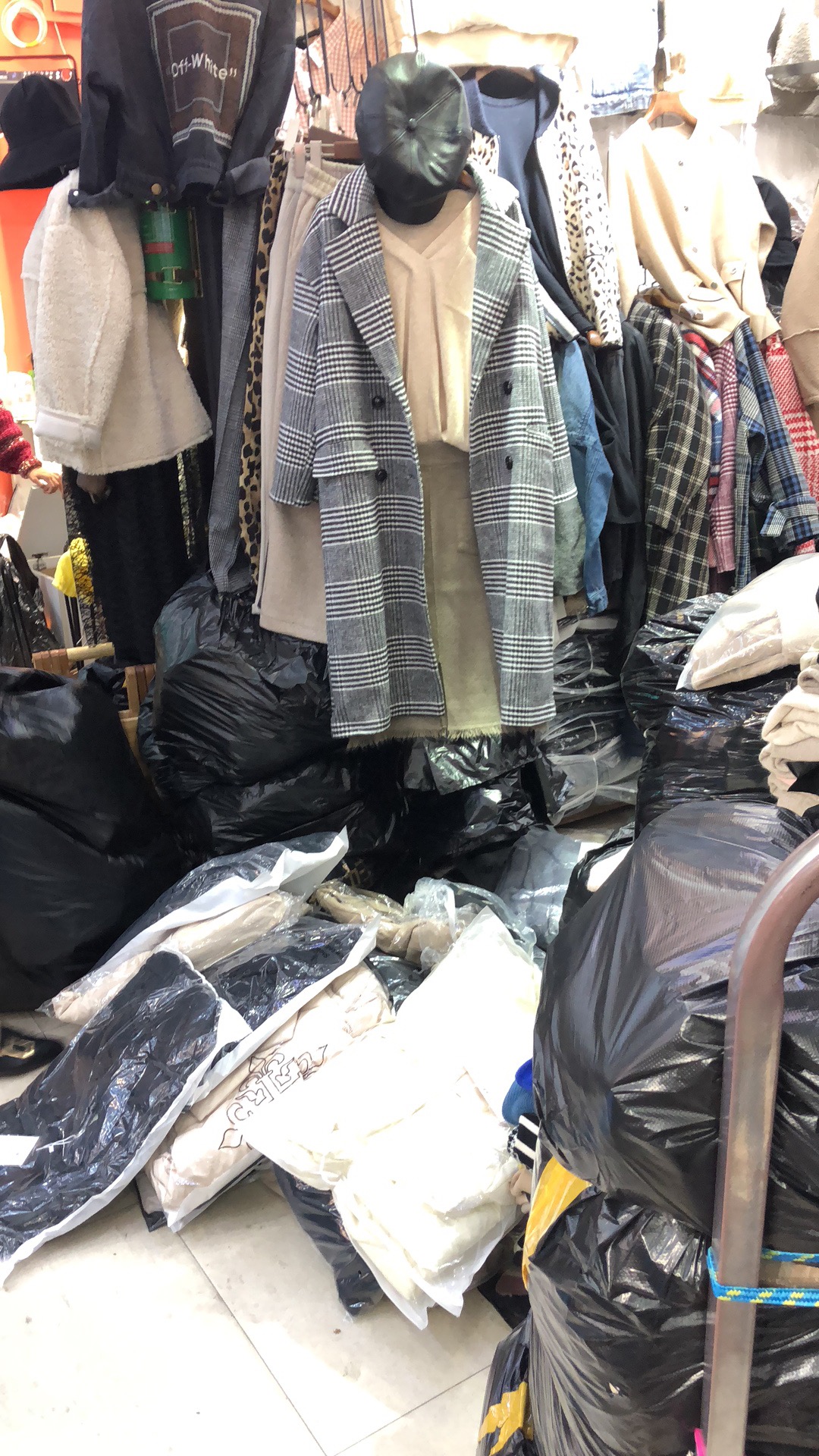 秋冬女士格子双面呢大衣