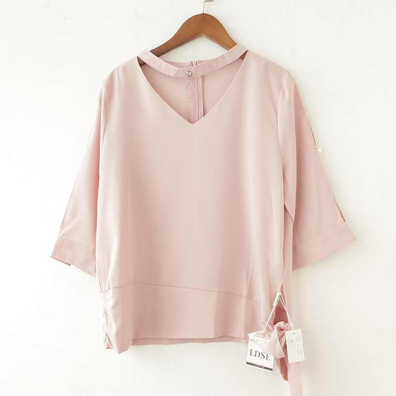 2018WQL时尚女人味雪纺上衣 QL3F181-6639