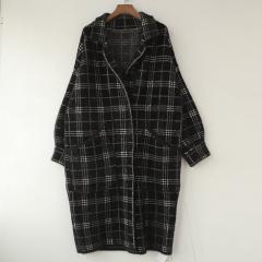 2018秋冬新款时尚气质格子貂绒大衣 3F181-ZYC3689