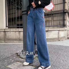 裤冠杭城松紧高腰宽松阔腿裤时尚显瘦甩甩裤女秋新款2019拖地裤潮