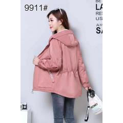 2019秋季撞色连帽韩版百搭小香风休闲宽松港风小个子风衣