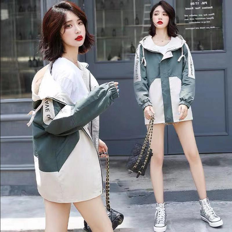 2019秋季中长款外套女韩版新款宽松学生装短款网红夹克百搭休闲潮