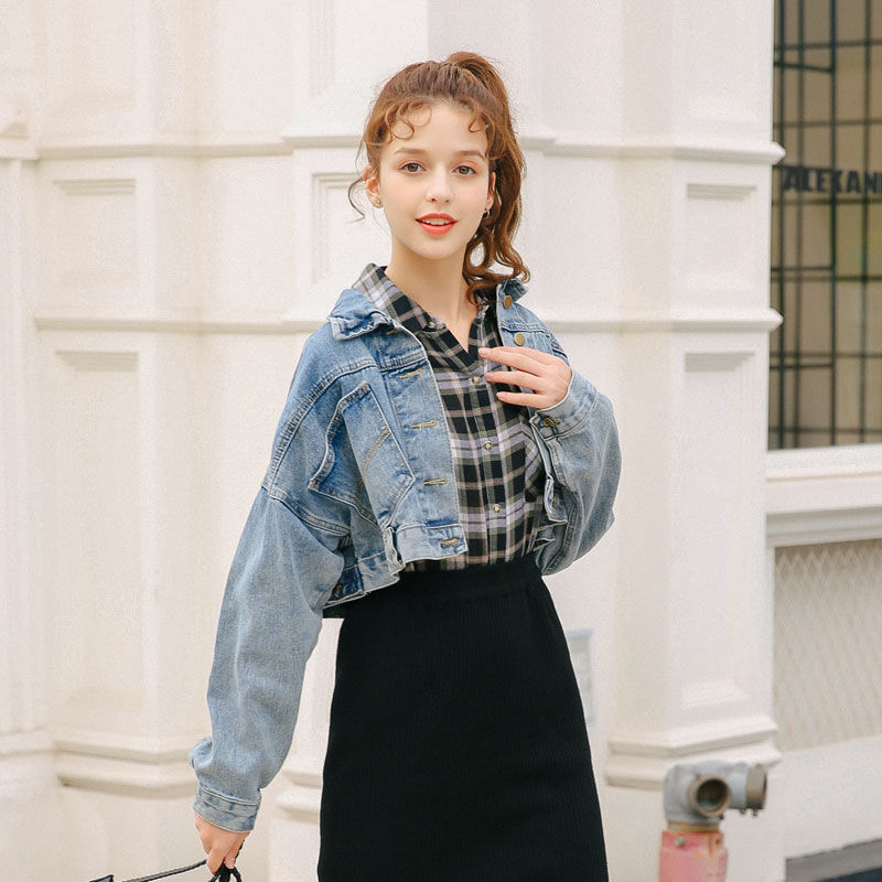 2019新款春秋牛仔外套女短款宽松显瘦韩版bf风上衣港味复古牛仔衣