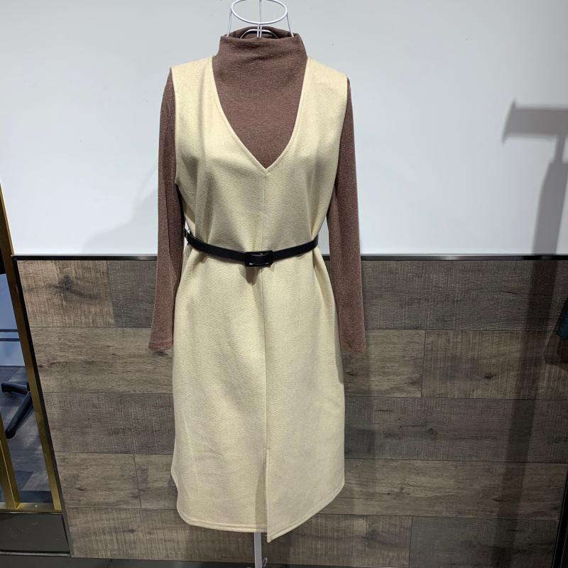 秋冬新款2019抓绒内搭马甲背心两件套裙