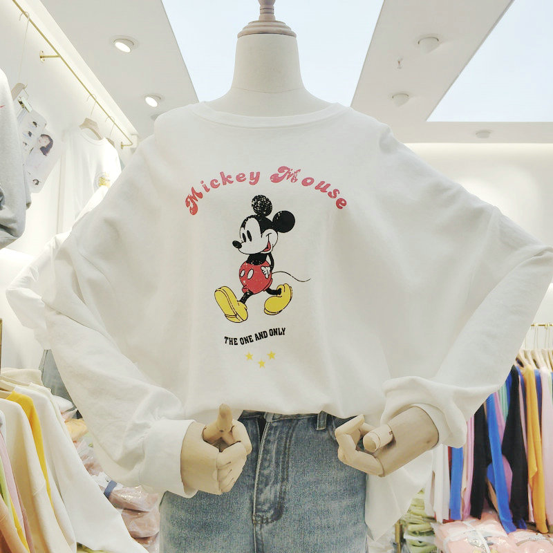 2019新款米奇卫衣女宽松秋季韩版ins慵懒超火百搭bf情侣外套薄款