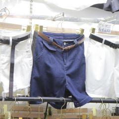 深蓝色高腰牛仔短裤女夏季新款宽松显瘦软布料薄款a字阔腿裤热裤