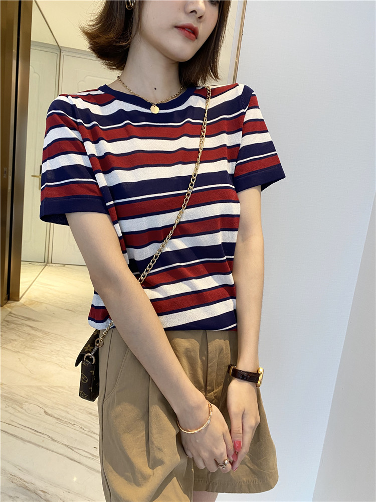 夏季宽松短袖洋气薄款打底小衫潮