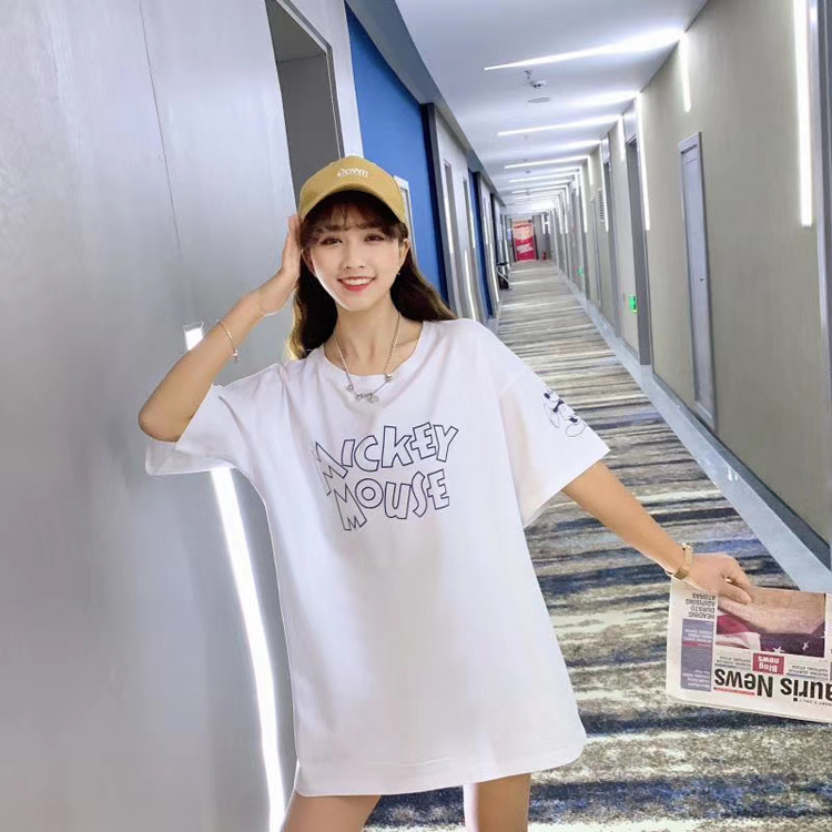 港风大版半袖体恤纯棉上衣潮