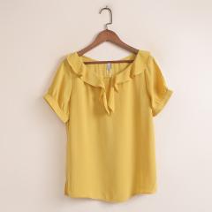 新款雪纺花边袖子收口上衣 QL2F0790-311