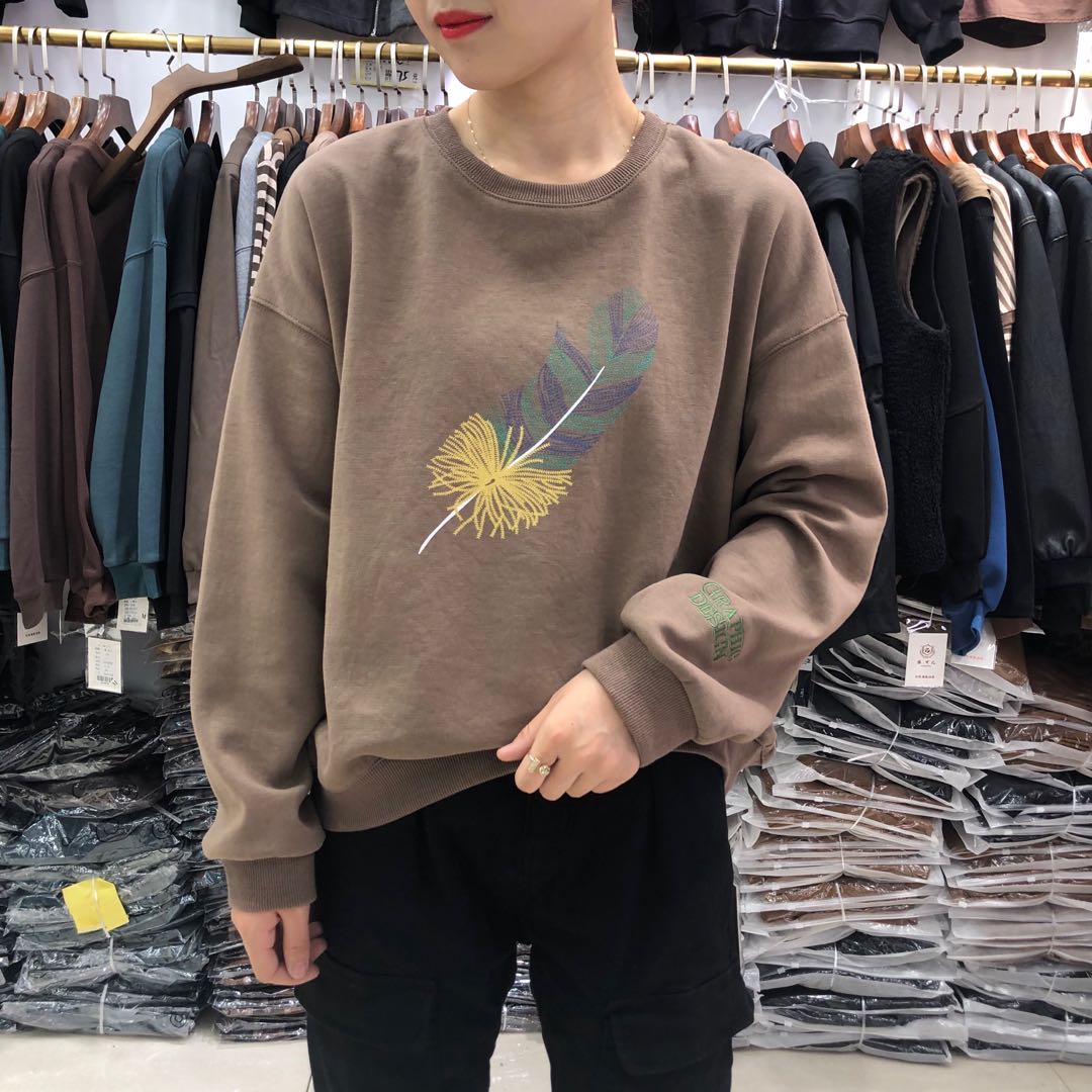 卫衣女秋冬新款宽松韩版学生圆领抓绒