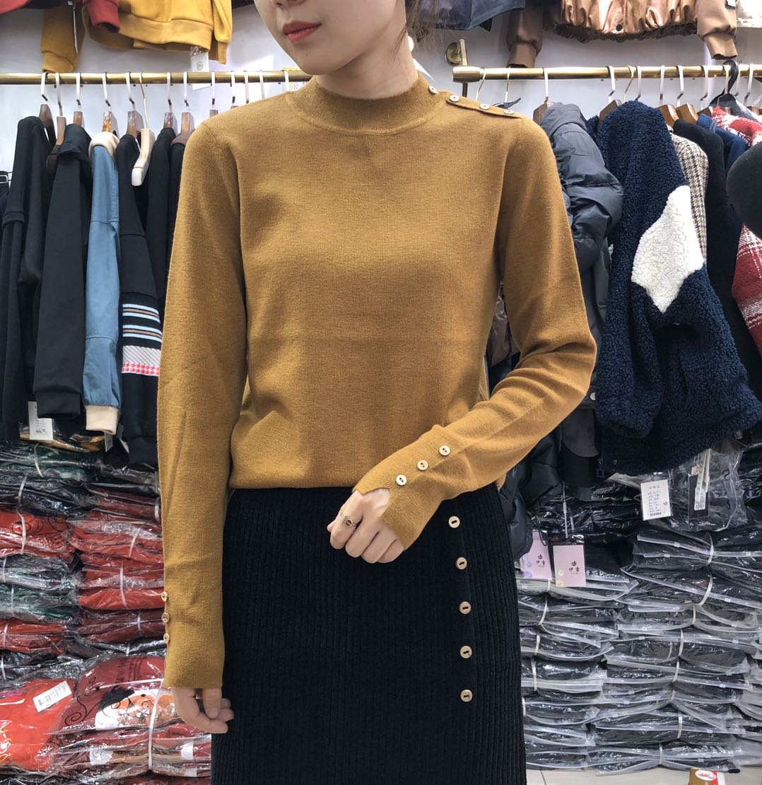 针织上衣修身初秋薄款