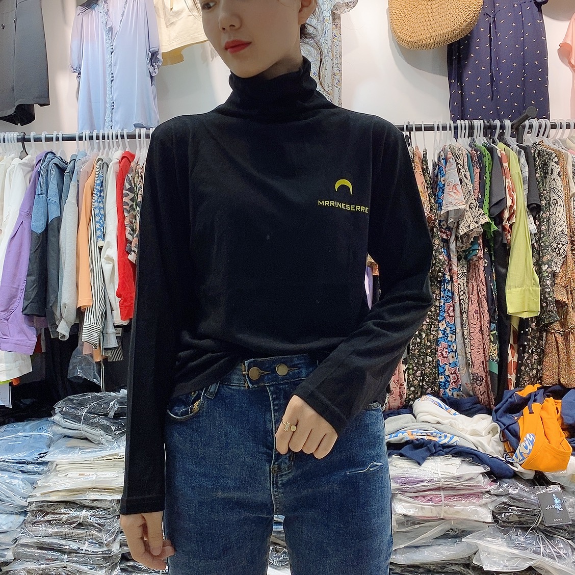 高领毛衣打底衫修身