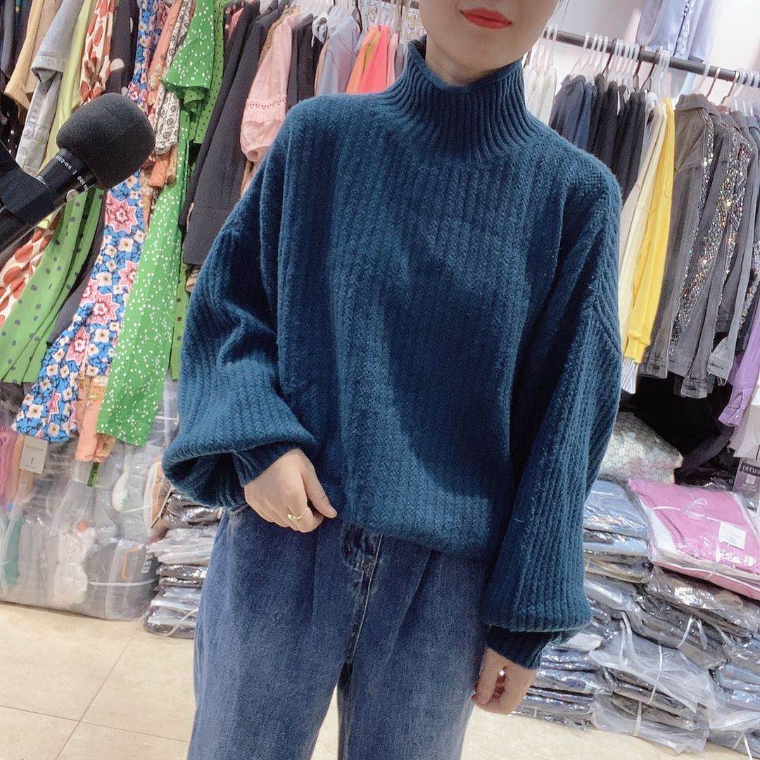 高领毛衣打底衫宽松