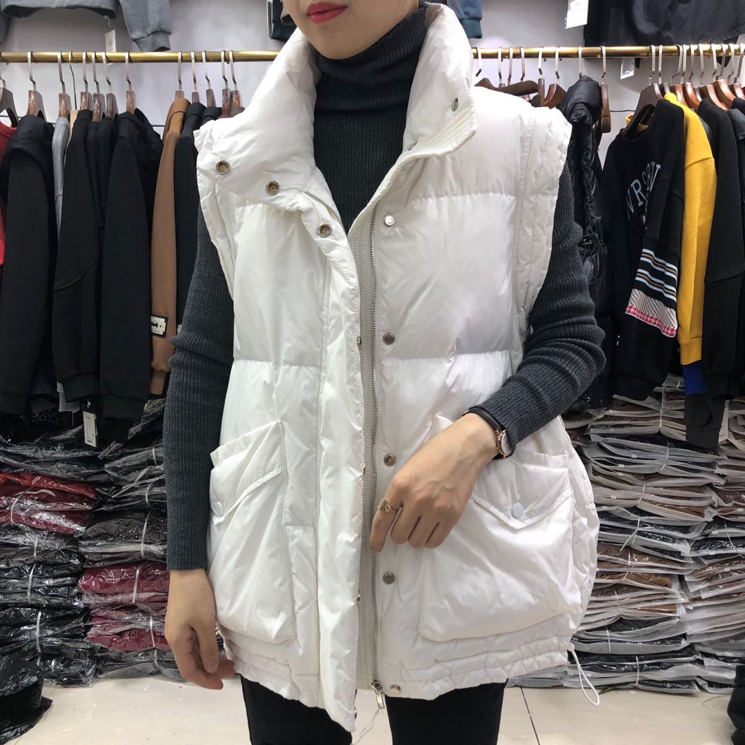 韩国学院风东大门新款宽松中长款外套马甲