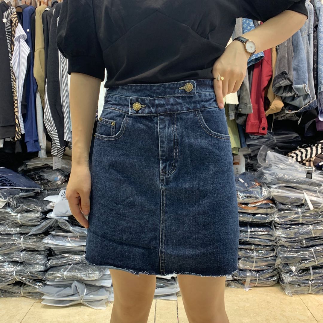 牛仔短裙带腰带新款
