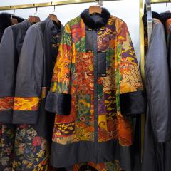 冬季新款真皮拼接宽松保暖棉服外套