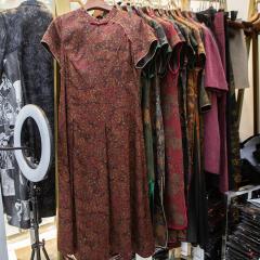 香云纱中式改良旗袍 真丝桑蚕丝连衣裙