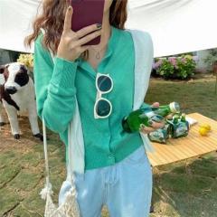 韩风chic上衣温柔薄款2021年新款女针织衫