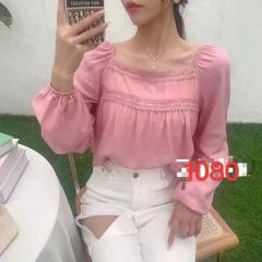 新款泡泡袖上衣舒服天丝棉