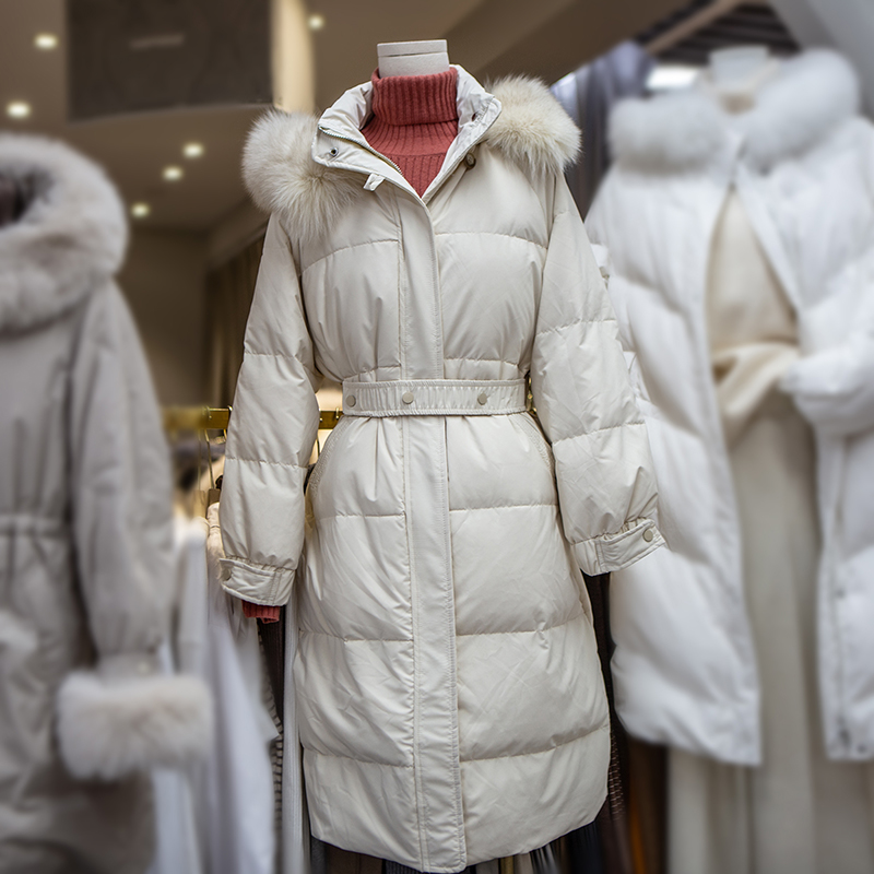 韩版冬季新款松紧腰带显瘦款韩版休闲保暖羽绒服外套