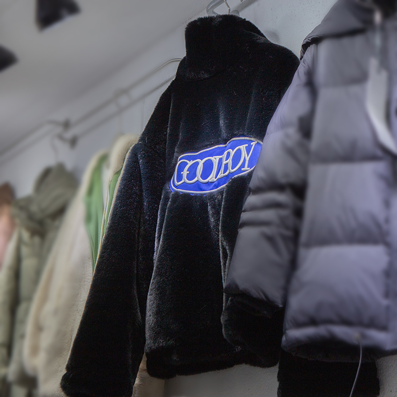 新款貂毛毛绒环保皮草保暖外套女