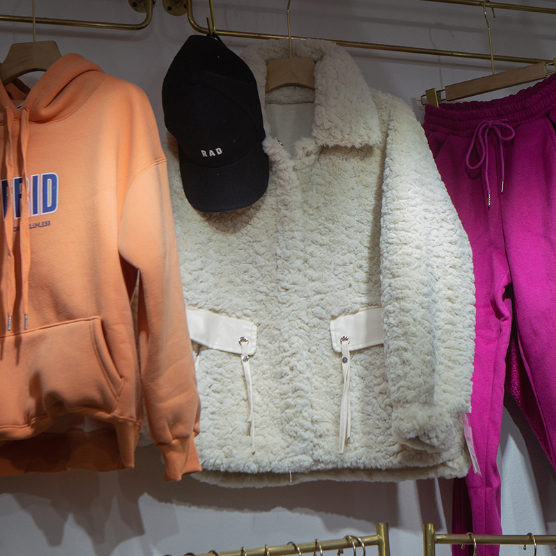 新款女装韩版宽松兔绒毛一体纯色气质外套网红百塔仿皮草