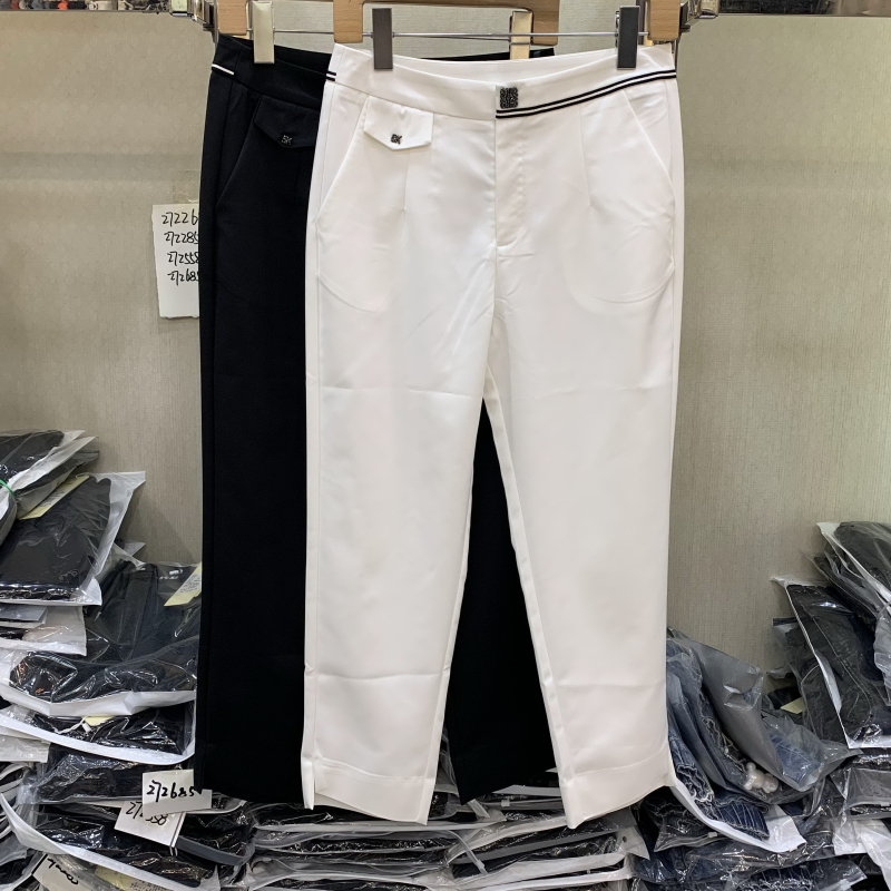 夏季新款百搭时尚显瘦薄料舒适弹力小脚休闲裤