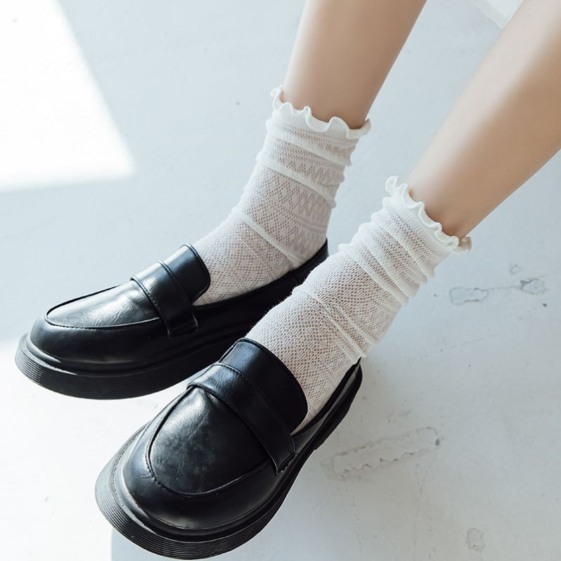 搭配小皮鞋的袜子女穿jk的配小白鞋玛丽珍鞋制服的袜子长筒长简夏