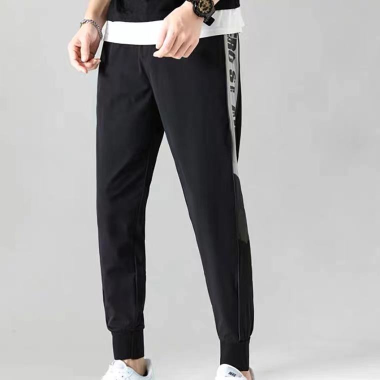 休闲裤男夏季冰丝薄款透气速干运动小脚收口外穿宽松潮流长裤子