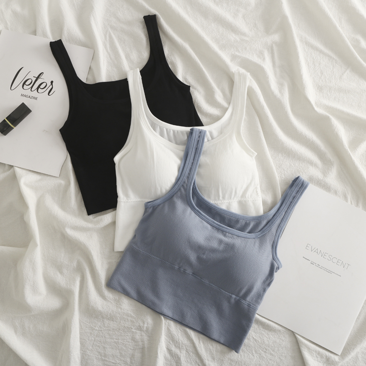 新款韩版少女吊带无钢圈内搭上衣