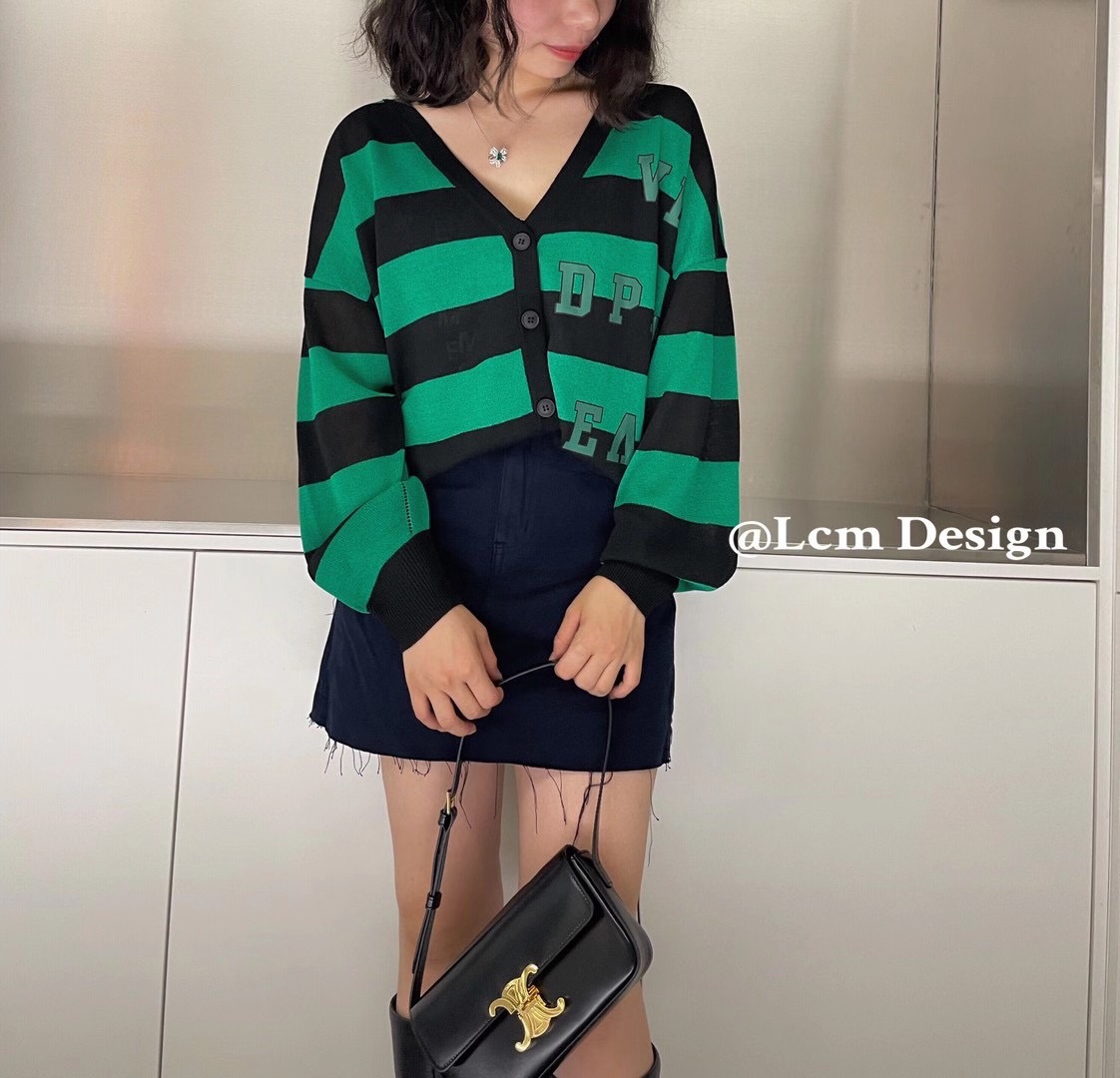 bi入系列 加密版条纹开衫