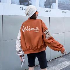 早秋新款小个子时尚百搭长袖撞色棒球服潮