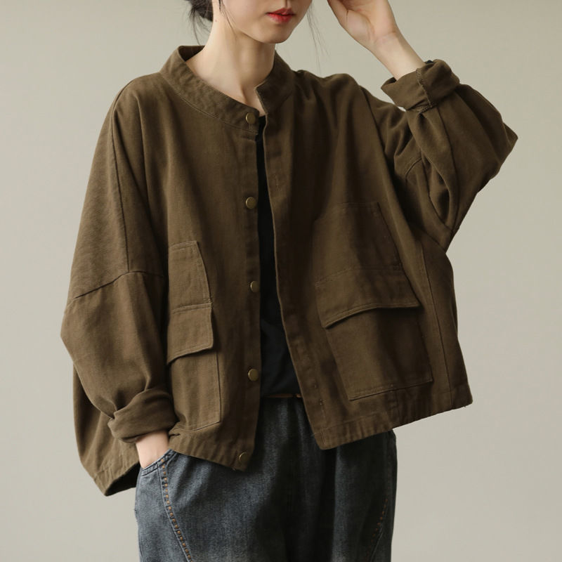 春秋装新款百搭短款外套女潮ins休闲夹克上衣