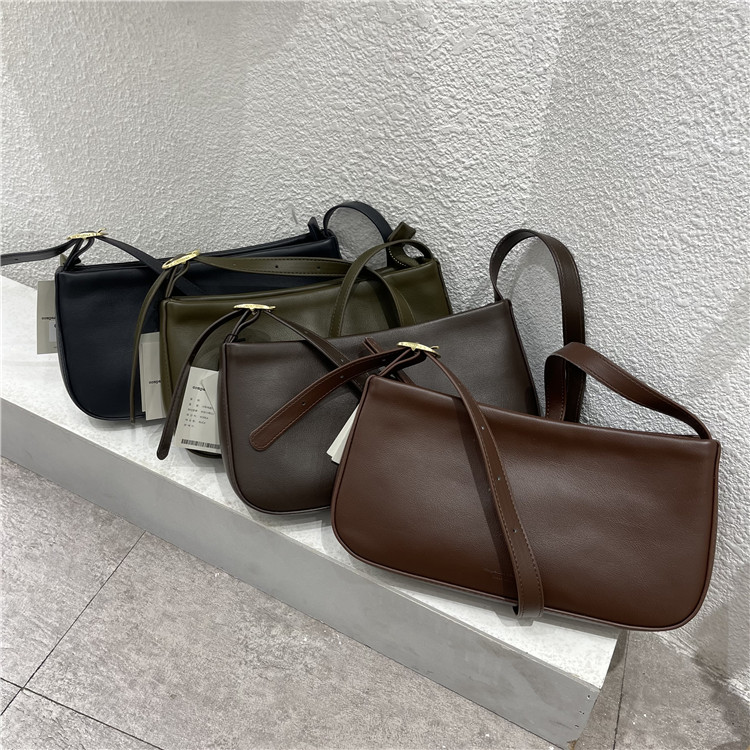 韩国时髦腋下女包极简风纯色斜挎软皮休闲百搭女包包