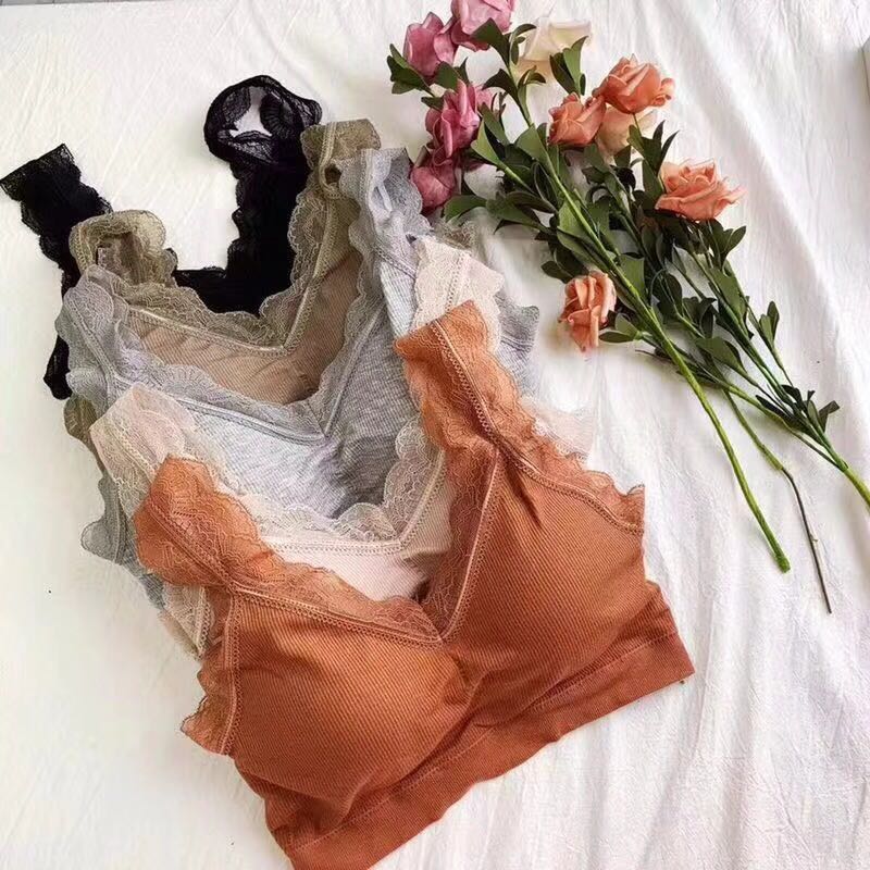 韩版美背内衣抹胸V领蕾丝托胸文胸背心内搭聚拢裹胸