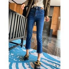 女装新款显瘦通勤百搭小直筒九分裤子潮