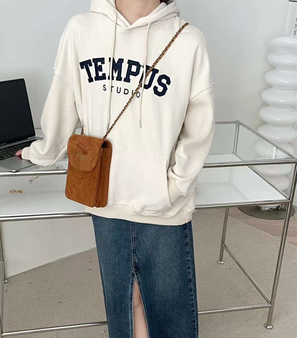 秋冬新款 胸前刺绣字母图案韩版套头休闲拉绒卫衣潮