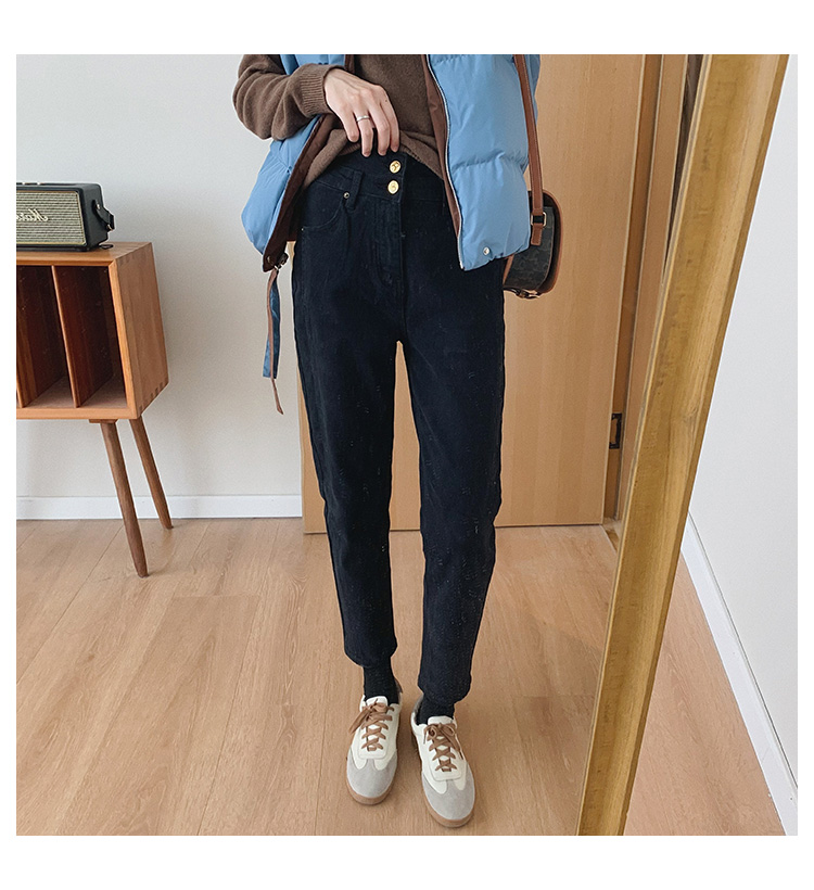 立体裁剪！高腰显瘦锥形牛仔裤秋冬加绒百搭休闲裤子女