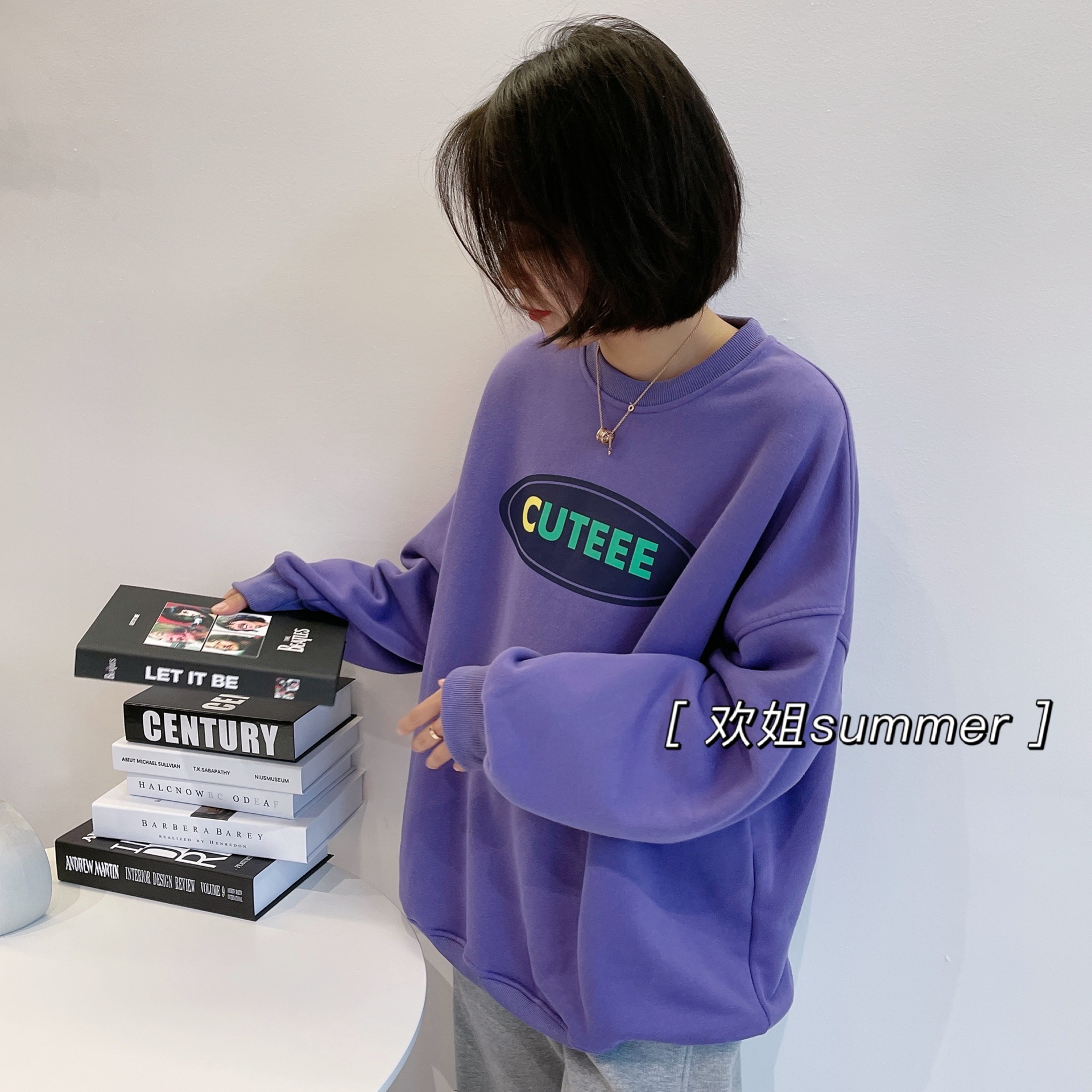 字母卫衣加厚加绒新款