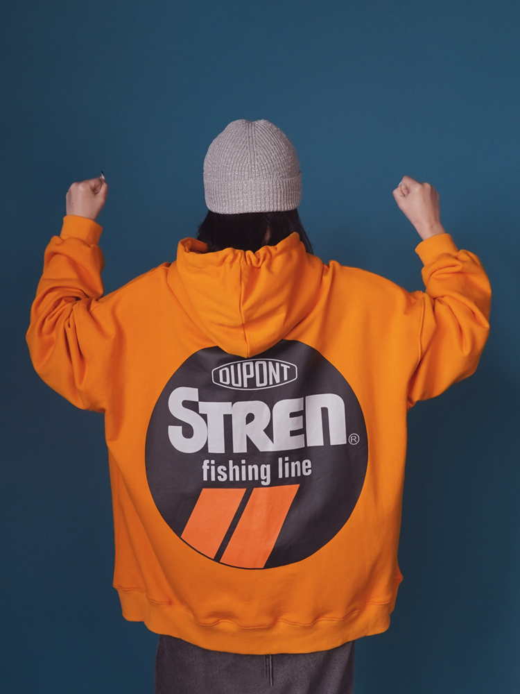 秋季新款连帽大口袋撞色字母stren印花卫衣ins宽松韩潮上衣女