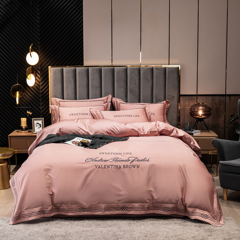 60支长绒棉四件套全棉纯棉100床单被套床笠贡缎床上用品裸睡欧式4