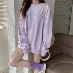新款无帽刺绣宽松韩版潮ins慵懒风秋冬